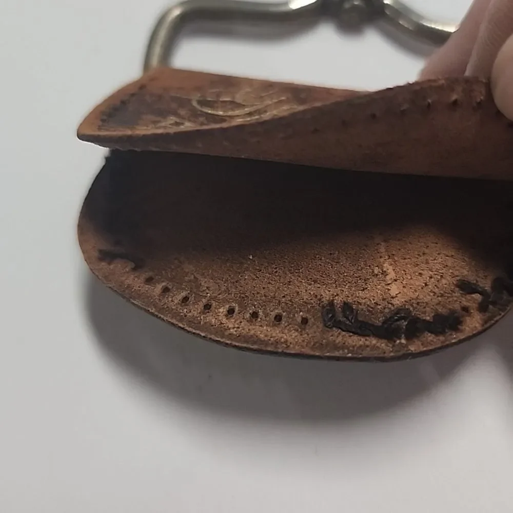 Antique Genuine Horse Shell Keychain Key Holder
